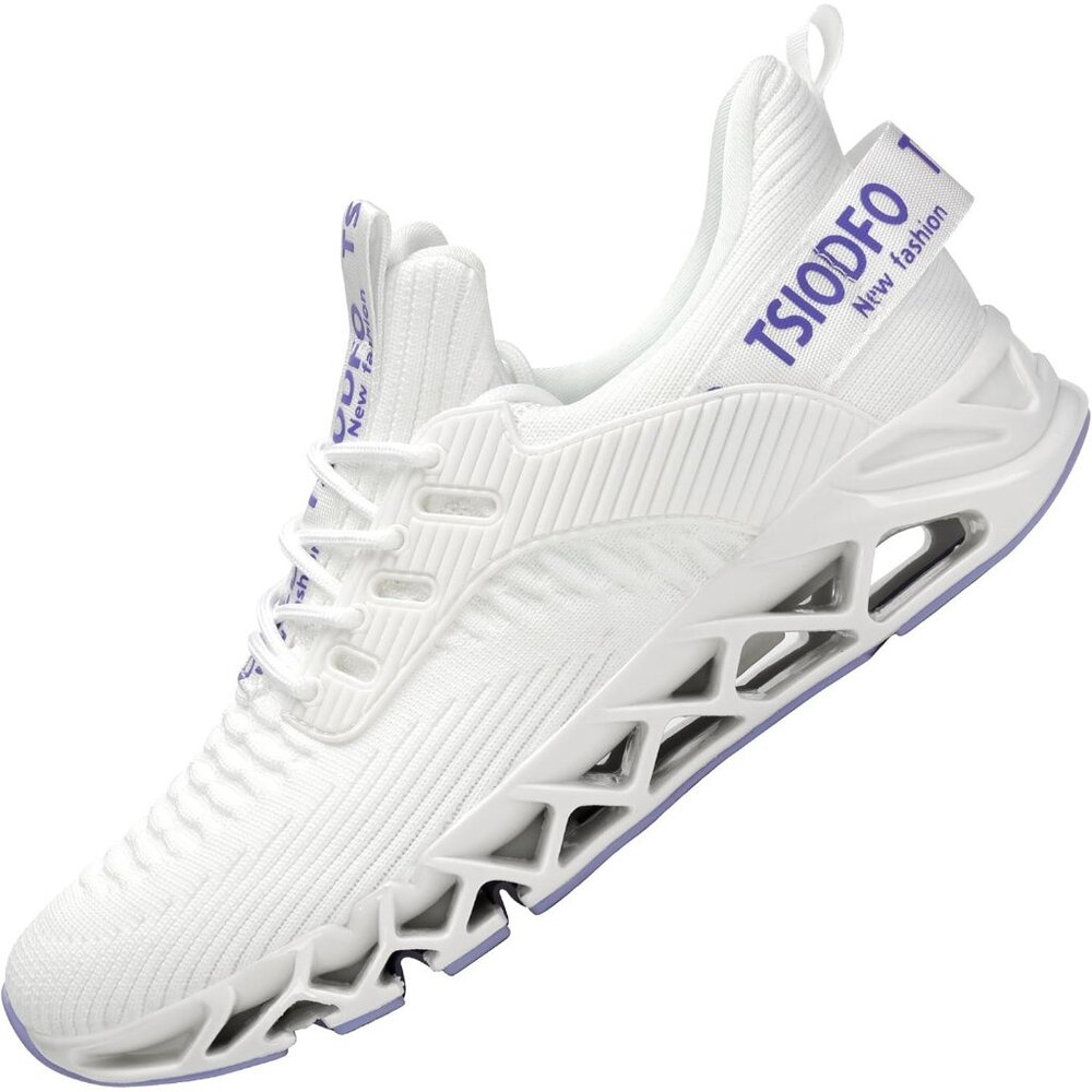 Women's Casual Running Walking Tennis Athletic Sneakers Shoes All White - Picture 1 of 7